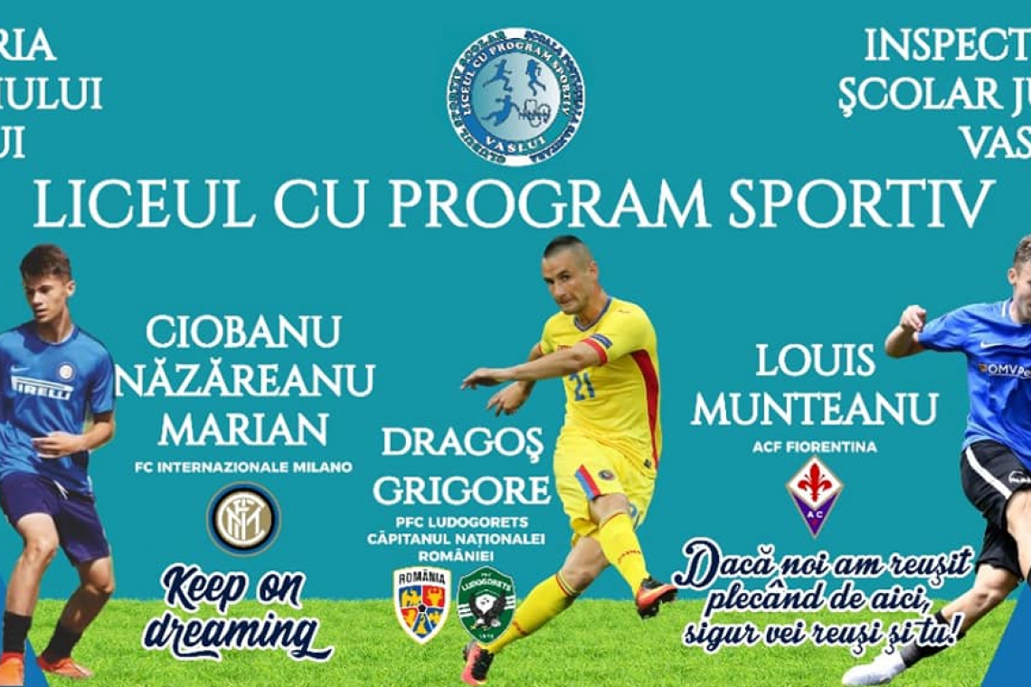 Dragoș Grigore și Ionuț Balaur au devenit imaginea LPS Vaslui în promovarea campaniei de selecție la catedra fotbal