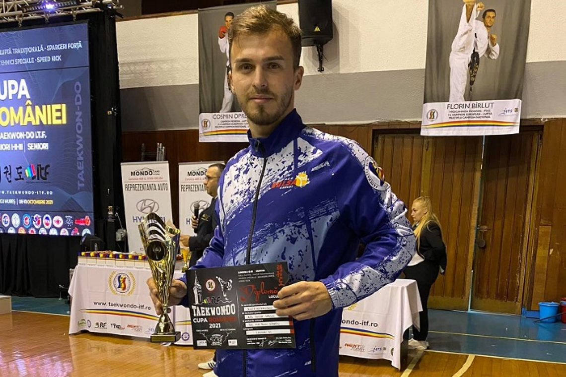 Alexandru Filip, cel mai bun senior de la Cupa României la taekwon-do ITF