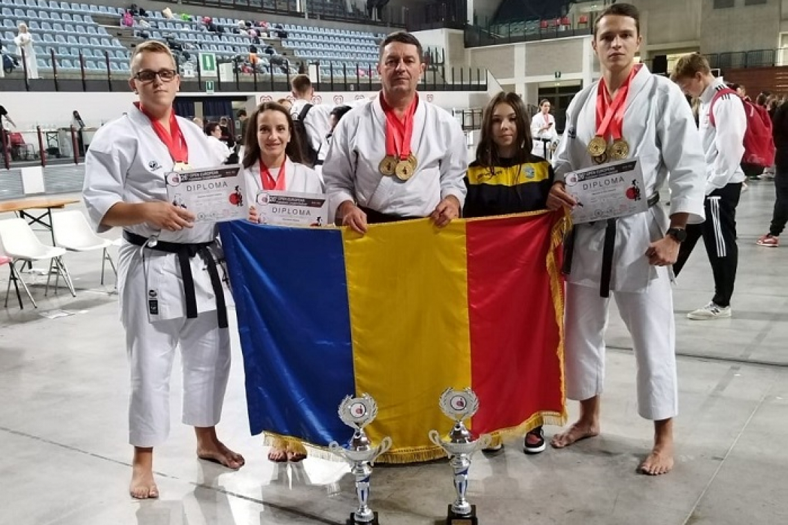 Vasluiul a urcat steagul României pe catarg de 8 ori la Campionatul European de Karate Tradițional-Fudokan