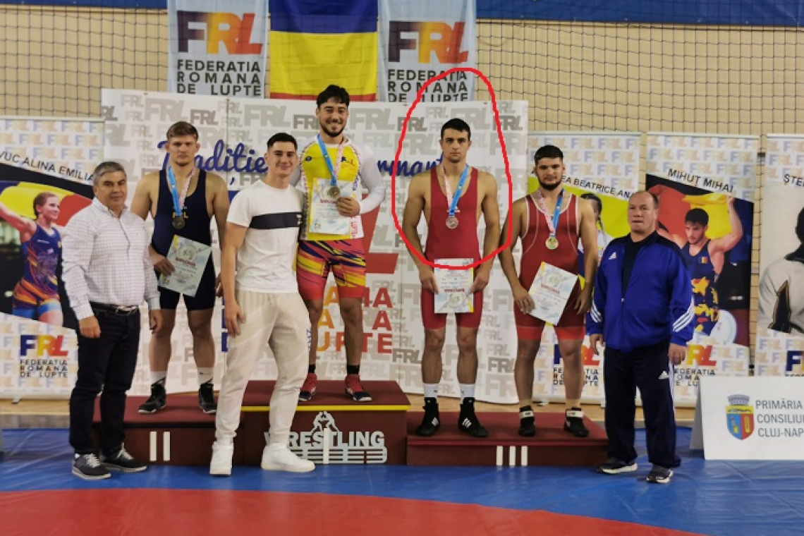 Radu Huhulea pe podium la Naționalele U23 la lupte libere