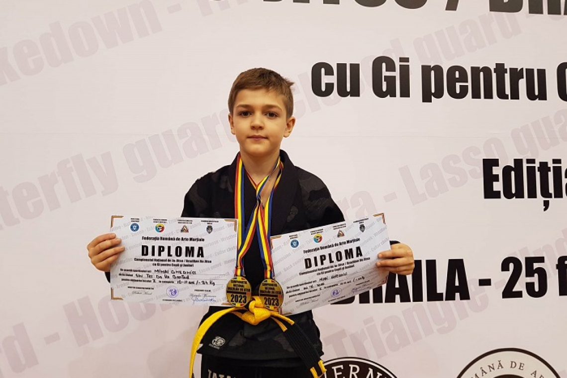 Un bârlădean a devenit dublu campion național la jiu-jitsu