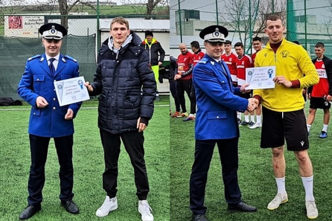 Doi dintre fotbaliștii lui Rapid Brodoc printre cei mai buni la Cupa Jandarmeriei la minifotbal