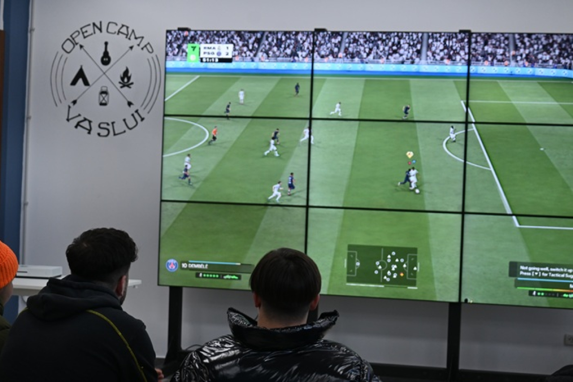 Turneu de fotbal virtual la Zbor Hub Vaslui, cu zeci de tineri pasionați de eSports