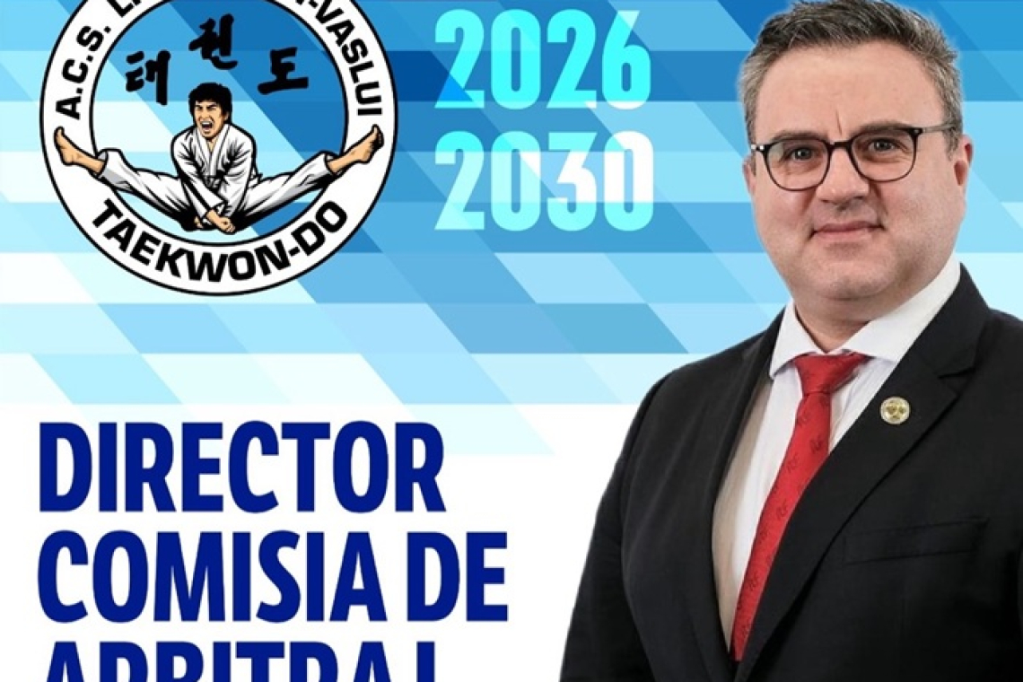 Un reprezentant al ACS Liga de Est Vaslui preia conducerea arbitrajului în Taekwon-do ITF românesc