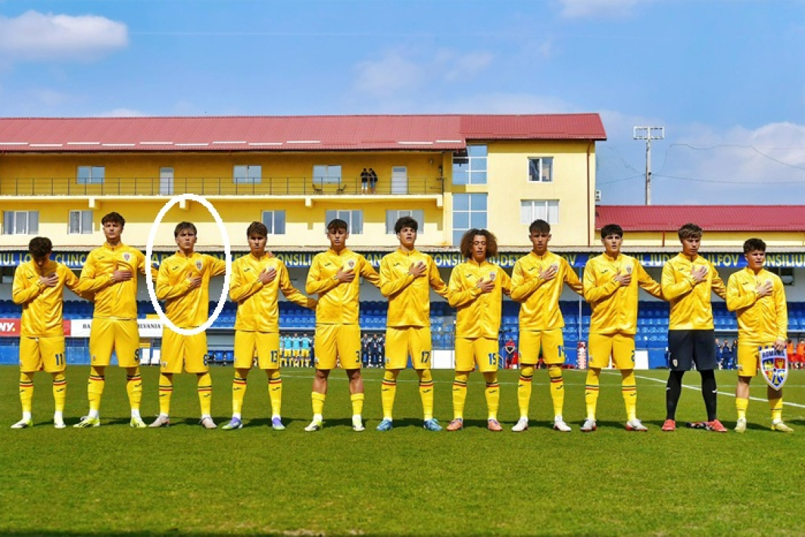 Căpitan din Vaslui, lider pentru România! „Tricolorii” U18 merg mai departe în cursa pentru EURO 2027