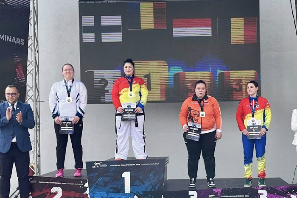 Andra Larisa Chirilă, aur european la forță! Vasluiul strălucește la Maribor