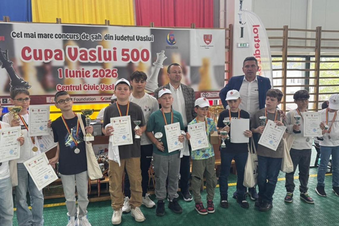 CSM Vaslui, rezultate remarcabile la Festivalul de Șah „Vaslui 500”. Sportivii clubului, prezenți în Top 10 la toate categoriile
